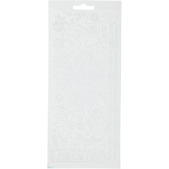 stickers wit kerstmis rendieren
