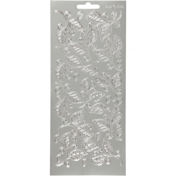 stickers zilver bladeren patroon