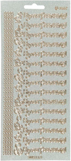 stickers zilver goud Hyvaa Pääsiäistä patroon