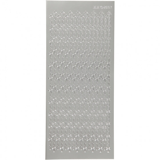 stickers zilver kruis patroon