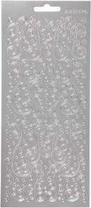 stickers zilver swirl patroon