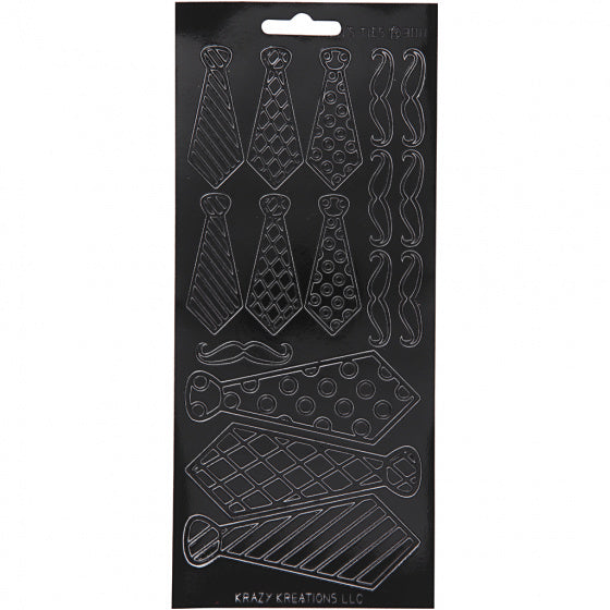 stickers zwart stropdassen patroon