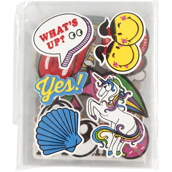 stickerset zachte stickers kleurrijk 8 vellen