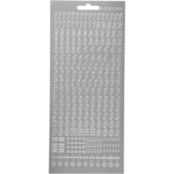 foliestickers Rekenen 261 stuks zilver