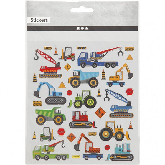 stickervel bouwplaats 16,5 x 15 cm 36 stuks