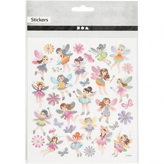 stickervel feeën 16,5 x 15 cm 30 stuks
