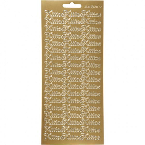 stickervel goud Bedankt Fins 1 vel