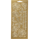stickervel goud rozen 1 vel