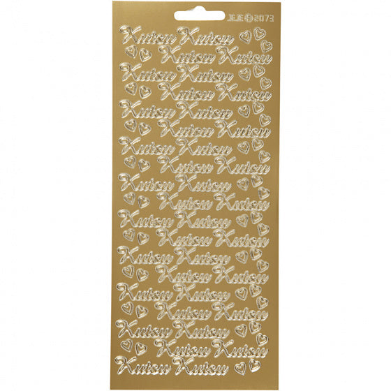 stickervel goud Uitnodiging Fins 1 vel