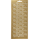 stickervel goud Vrolijk Kerstfeest Fins 1 vel