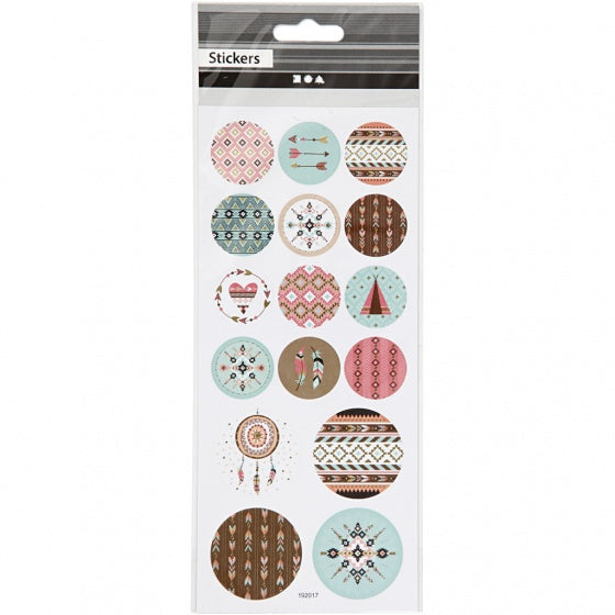 stickervel indianen 23 x 10 cm 16 stuks