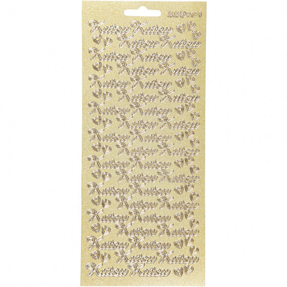 stickervel lichtgoud Uitnodiging Fins 1 vel