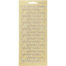 stickervel lichtgoud Vrolijk Kerstfeest Fins 1 vel