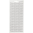 stickervel metallic lichtzilver Bedankt Fins 1 vel