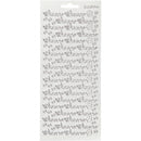 stickervel metallic lichtzilver Gefeliciteerd Fins 1 vel