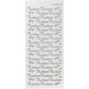 stickervel metallic lichtzilver Uitnodiging Fins 1 vel