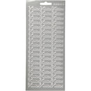 stickervel metallic zilver Bedankt Fins 1 vel