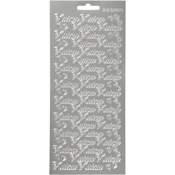 stickervel metallic zilver Uitnodiging Fins 1 vel