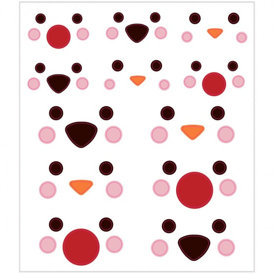 stickervel schattige pooldieren 16,5 x 15 cm 60 stuks