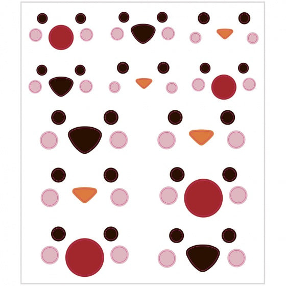 stickervel schattige pooldieren 16,5 x 15 cm 60 stuks