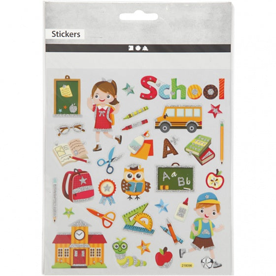 stickervel school 16,5 x 15 cm 32 stuks