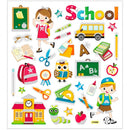 stickervel school 16,5 x 15 cm 32 stuks