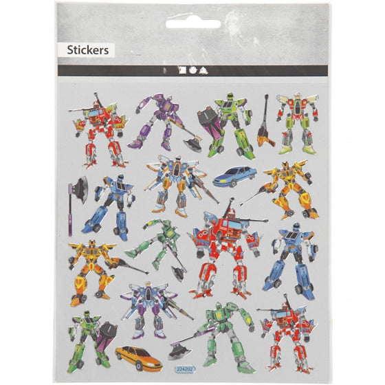 stickervel transformers 16,5 x 15 cm 19 stuks
