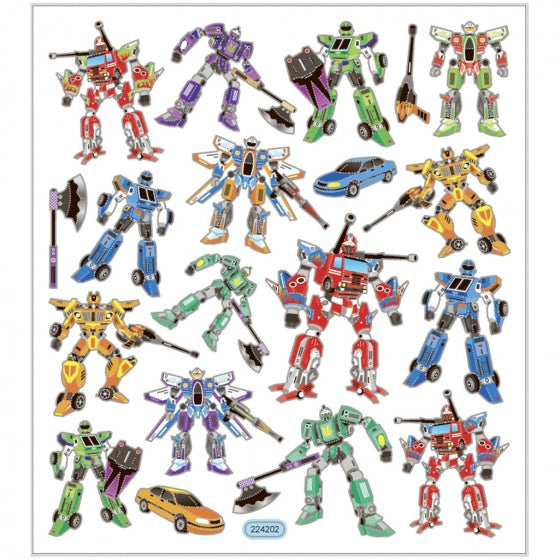 stickervel transformers 16,5 x 15 cm 19 stuks