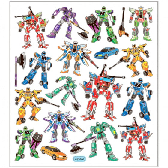 stickervel transformers 16,5 x 15 cm 19 stuks