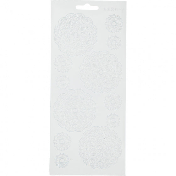stickervel wit bloemen
