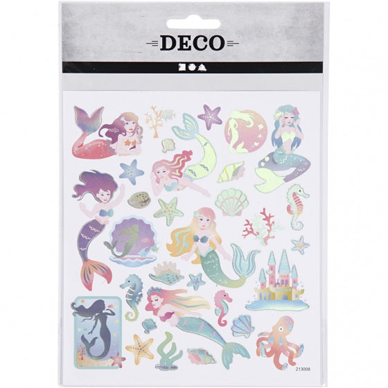 stickervel zeemeerminnen 16,5 x 15 cm 32 stuks
