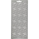 stickervel zilver bladeren