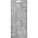 stickervel zilver bloemen