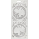 stickervel zilver kerstballen