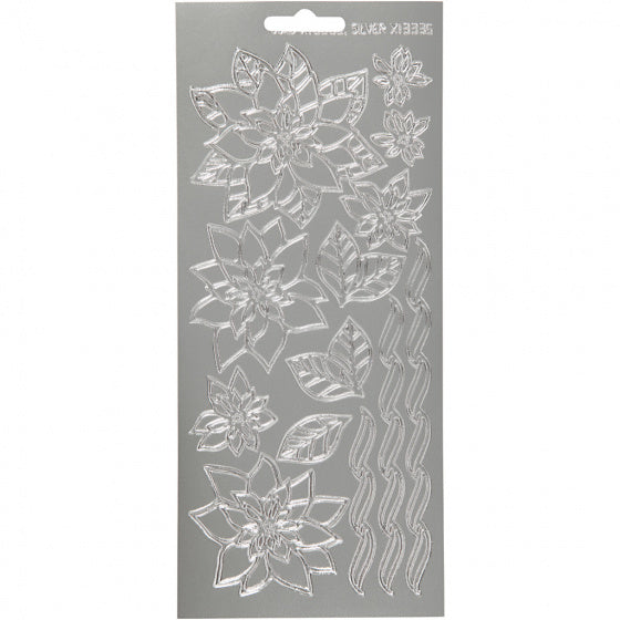 stickervel zilver kerstster