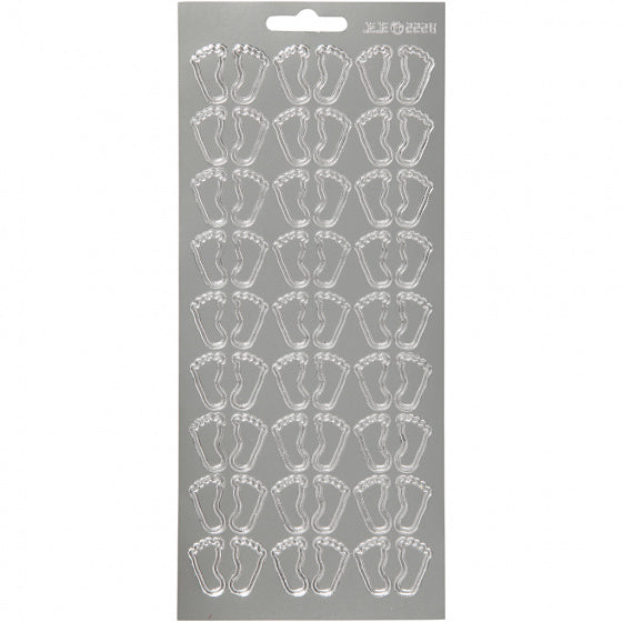 stickervel zilver voetjes