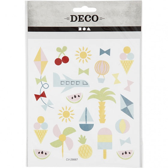stickervel zomervakantie 16,5 x 15 cm 25 stuks