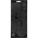 stickervel zwart bloemen