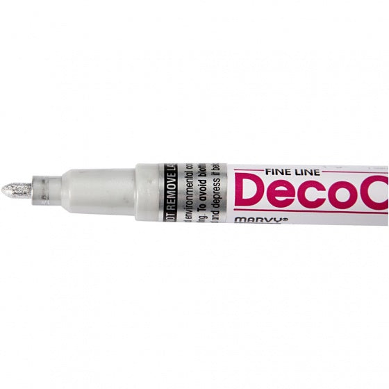 stift DecoColorXF 13 cm 1,2 mm metallic zilver