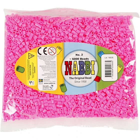 strijkkralen neon roze 6000 stuks