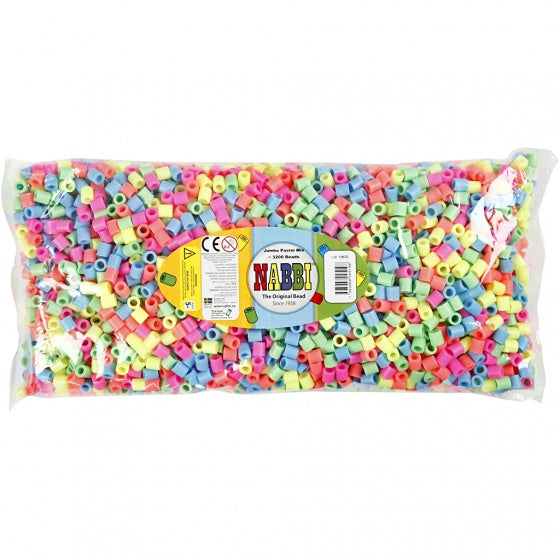 strijkkralen pastelkleuren 3200 stuks