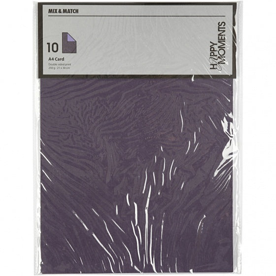 structuurkarton 21 x 29,7 cm 10 stuks paars