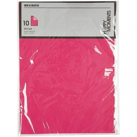 structuurkarton 21 x 29,7 cm 10 stuks roze