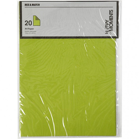 structuurpapier 21 x 29,7 cm 20 stuks groen