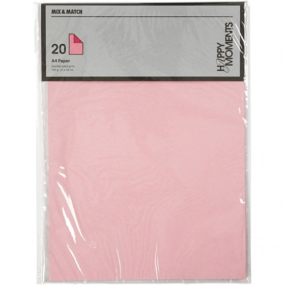 structuurpapier 21 x 29,7 cm 20 stuks roze