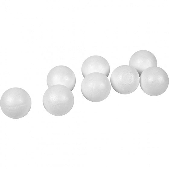 styropor-model Ballen 4 cm wit 100 stuks