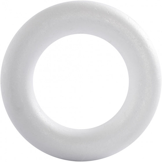 styropor-model Ring 21,5 x 4,5 cm wit per stuk