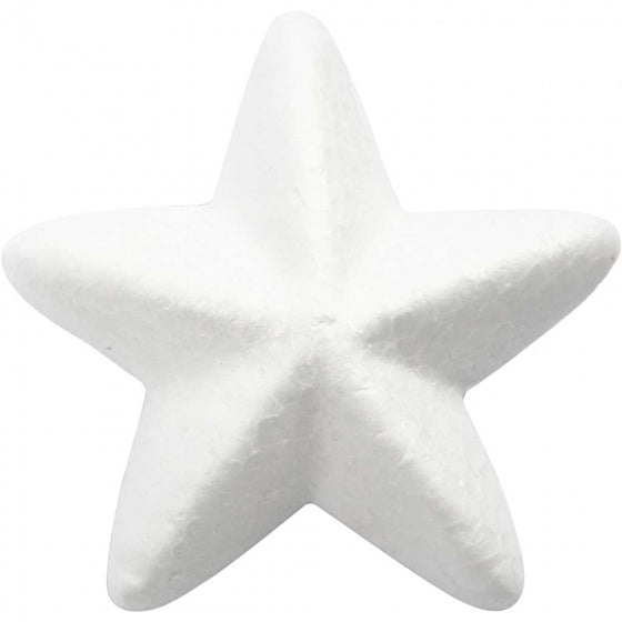 styropor-model Sterren 6 cm wit 50 stuks