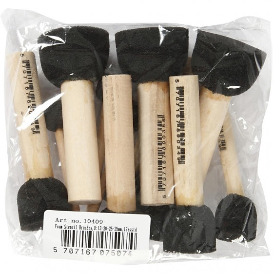 tamponeerstokjes foam 13-20-25-35 mm 12 stuks