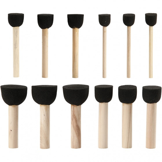 tamponeerstokjes foam 13-20-25-35 mm 12 stuks